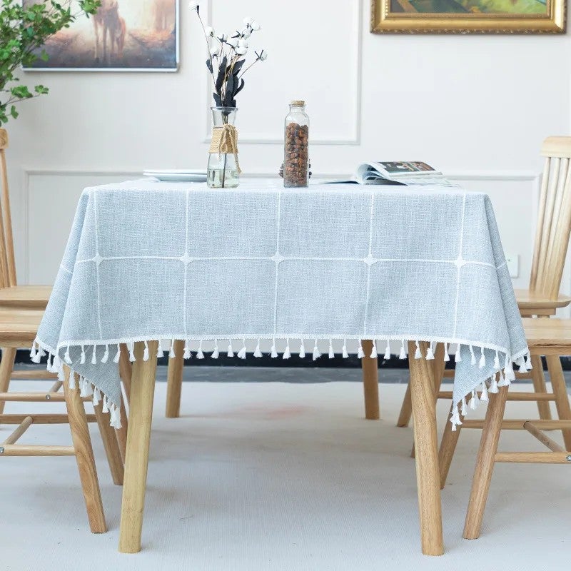 Bluejw Selling Solid Color Fabric Tablecloth Linen Plain Tablecloth Nordic Modern Coffee Table Tablecloth - Image 1